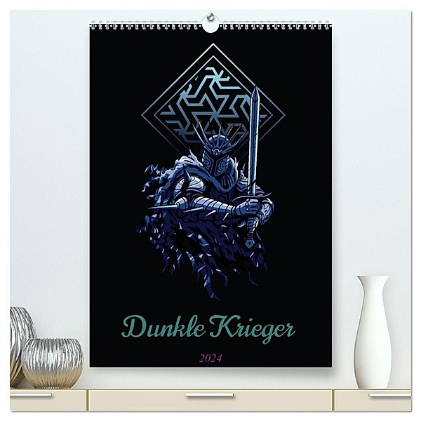 Dunkle Krieger (hochwertiger Premium Wandkalender 2024 DIN A2 hoch), Kunstdruck in Hochglanz, Luca Schmidt