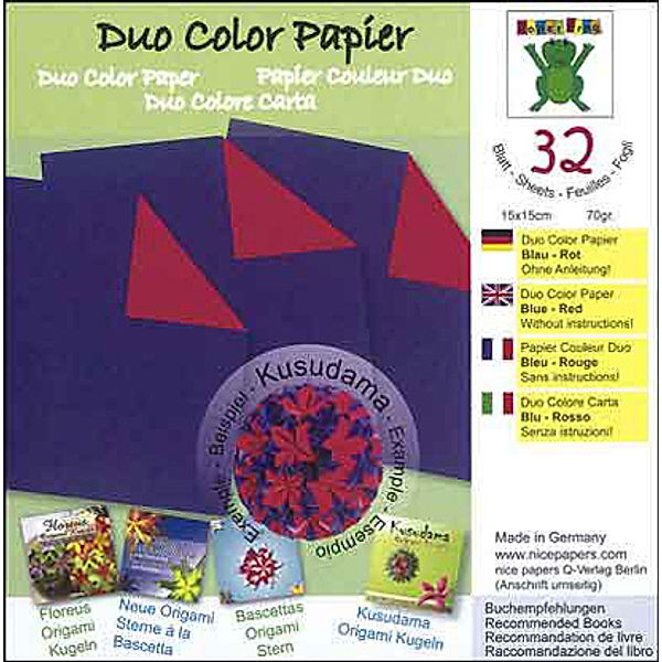 Duo Color Papier Blau - Rot