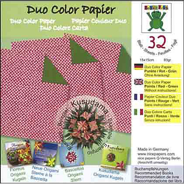 Duo Color Papier Punkte Rot - Grün