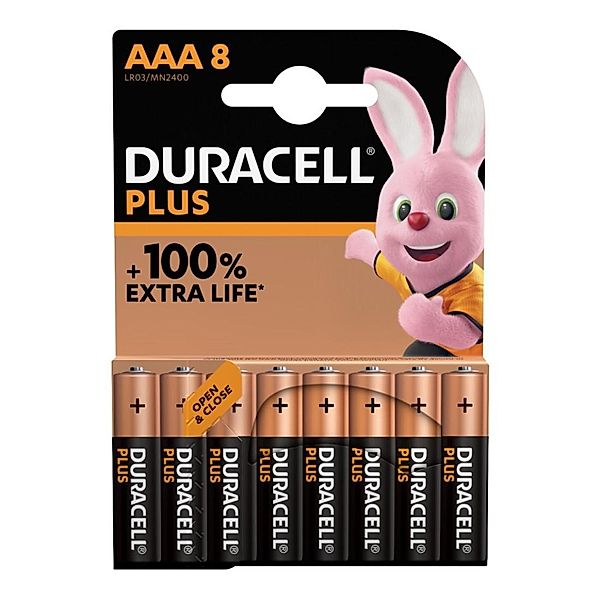 Duracell Batterie Plus, AAA Mikro, 8er-Pack
