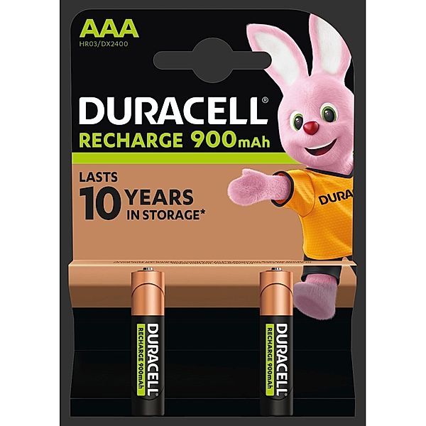 Duracell Universal-Akku Recharge Ultra, AAA Mikro, 900 mAh, 2er-Pack