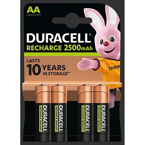 Duracell Unviersal-Akku Pre Charge, AA Mignon, 2500 mAh, 4er-Pack