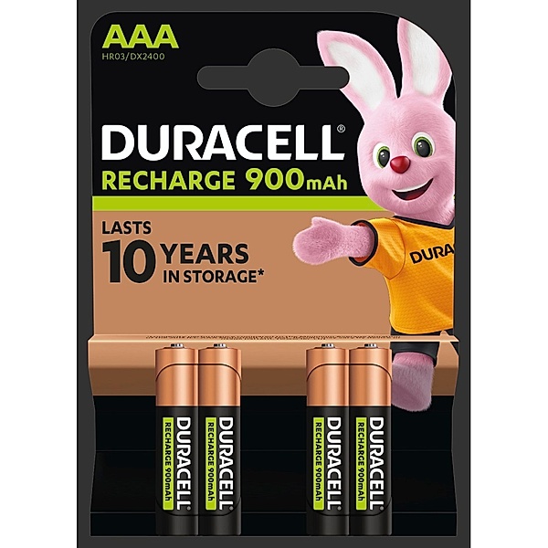 Duracell Unviersal-Akku Pre Charge, AAA Micro, 900 mAh, 4er-Pack
