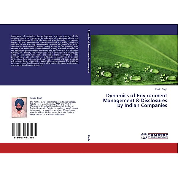 Dynamics of Environment Management & Disclosures by Indian Companies, Kuldip Singh