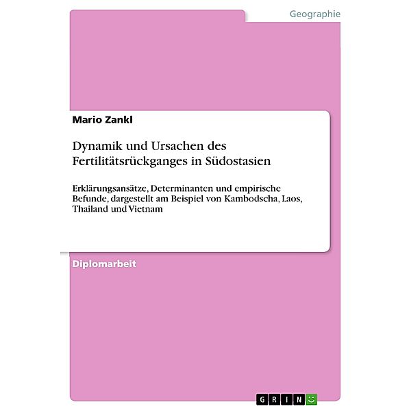 Dynamik und Ursachen des Fertilitätsrückganges in Südostasien, Mario Zankl