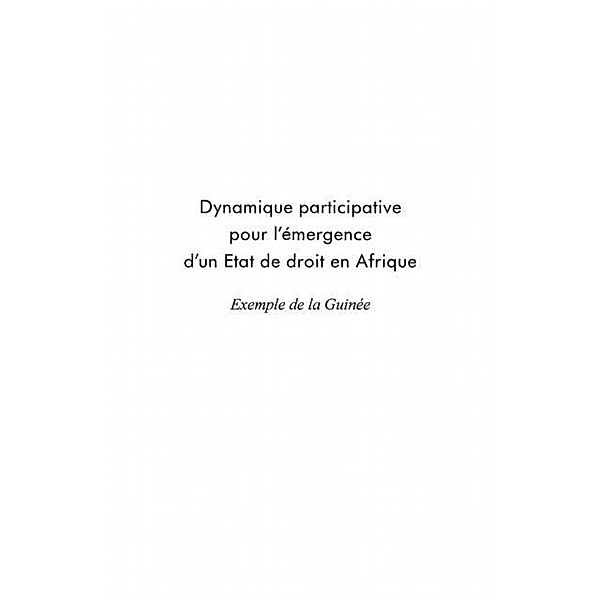 Dynamique participative pour l'emergence / Hors-collection, Ifes