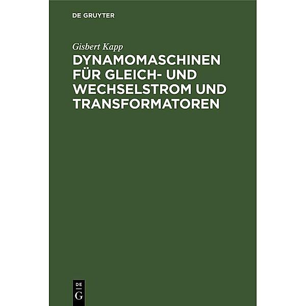 Dynamomaschinen für Gleich- und Wechselstrom und Transformatoren / Jahrbuch des Dokumentationsarchivs des österreichischen Widerstandes, Gisbert Kapp