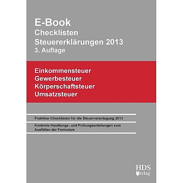 E-Book Checklisten Steuererklärungen 2013, Thomas Arndt, Uwe Perbey, Annette Lähn