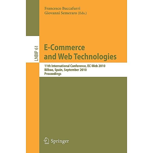 E-Commerce and Web Technologies / Lecture Notes in Business Information Processing Bd.61