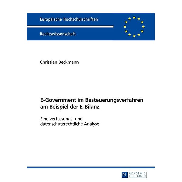 E-Government im Besteuerungsverfahren am Beispiel der E-Bilanz, Beckmann Christian Beckmann