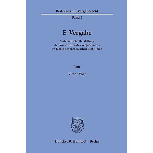 E-Vergabe., Victor Vogt