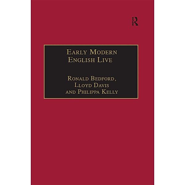 Early Modern English Lives, Ronald Bedford, Lloyd Davis, Philippa Kelly