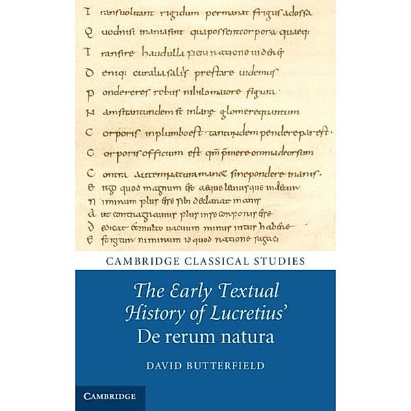 Early Textual History of Lucretius' De rerum natura, David Butterfield