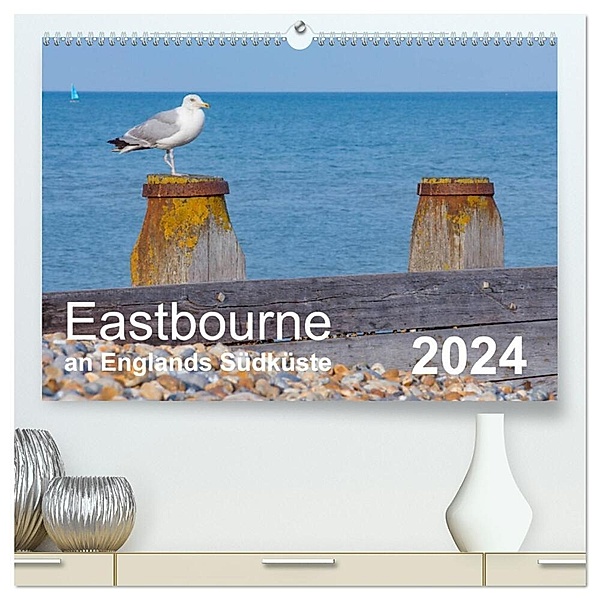 Eastbourne an Englands Südküste (hochwertiger Premium Wandkalender 2024 DIN A2 quer), Kunstdruck in Hochglanz, Stefanie Perner