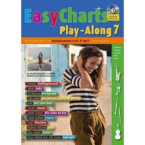 Easy Charts Play-Along, für Bb/Eb/C-Instrument, m. Audio-CD