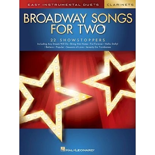 Easy Intrumental Duets Broadway Songs -For Two Clarinets- (Book), Various