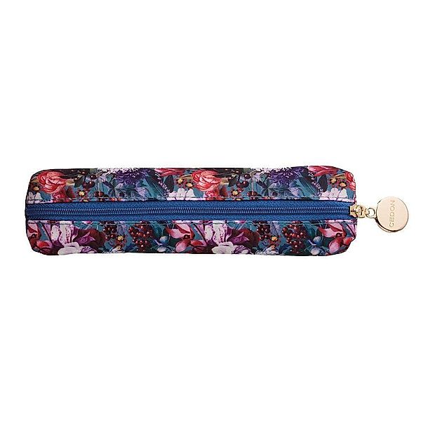 Easy Pencil Case Blumenbouquet petrol