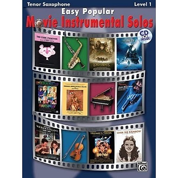 Easy Popular Movie Instrumental Solos, w. Audio-CD, for Tenor Saxophone