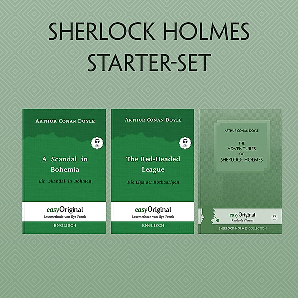 EasyOriginal.com - Lesemethode von Ilya Frank - Englisch / The Adventures of Sherlock Holmes (mit 3 MP3 Audio-CDs) - Starter-Set, m. 3 Audio-CD, m. 3 Audio, m. 3 Audio, 3 Teile, Arthur Conan Doyle