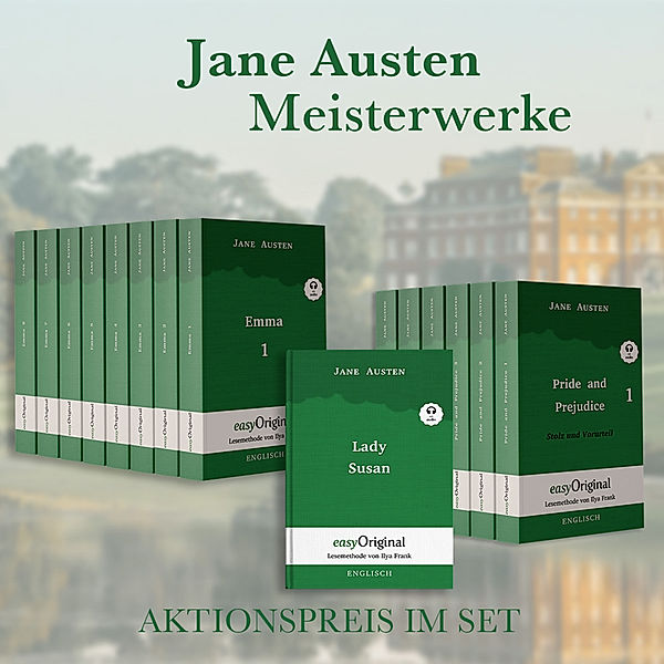 EasyOriginal.com - Lesemethode von Ilya Frank - Englisch / Jane Austens Meisterwerke (Bücher + Audio-Online) - Lesemethode von Ilya Frank - Zweisprachige Ausgabe Englisch-Deutsch, m. 15 Audio, m. 15 Audio, 15 Teile, Jane Austen