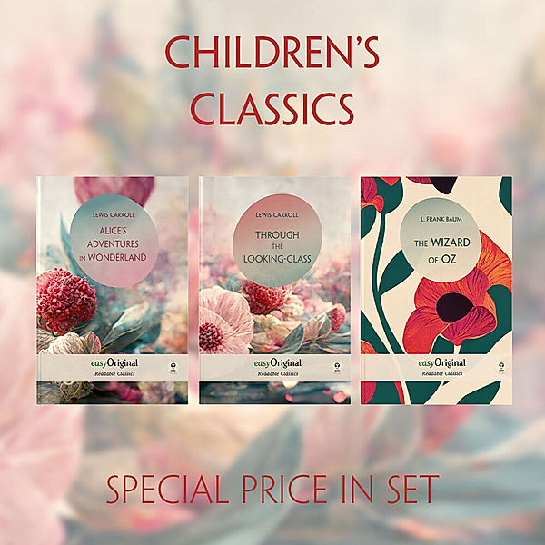 EasyOriginal Readable Classics / Children's Classics Books-Set (with 3 MP3 Audio-CDs) - Readable Classics - Unabridged english edition with improved readability, m. 3 Audio-CD, m. 3 Audio, m. 3 Audio, 3 Teile, Lewis Carroll, L. Frank Baum
