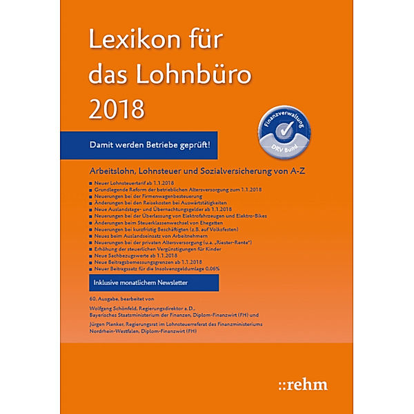 Ebook, Lexikon für das Lohnbüro 2018, Wolfgang Schönfeld, Jürgen Plenker