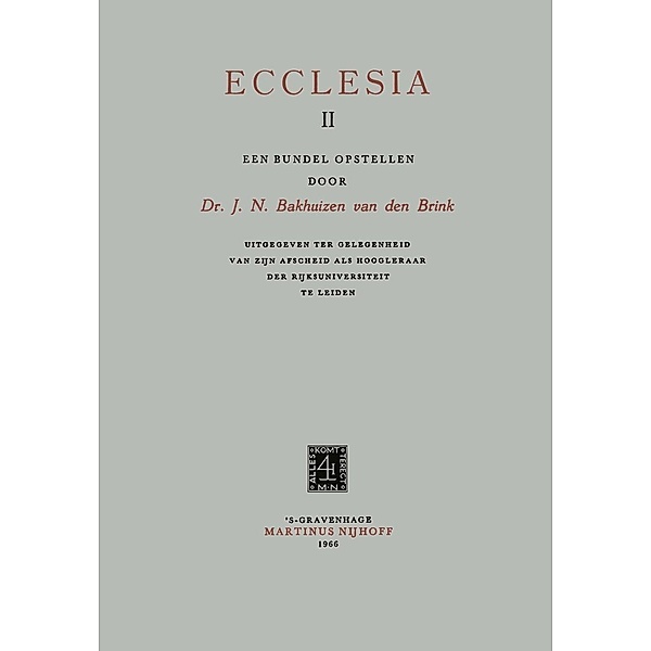 Ecclesia II, J. N. Bakhuizen Van den Brink