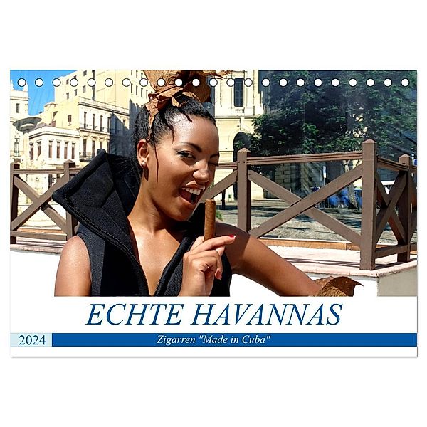 Echte Havannas - Zigarren Made in Cuba (Tischkalender 2024 DIN A5 quer), CALVENDO Monatskalender, Henning von Löwis of Menar