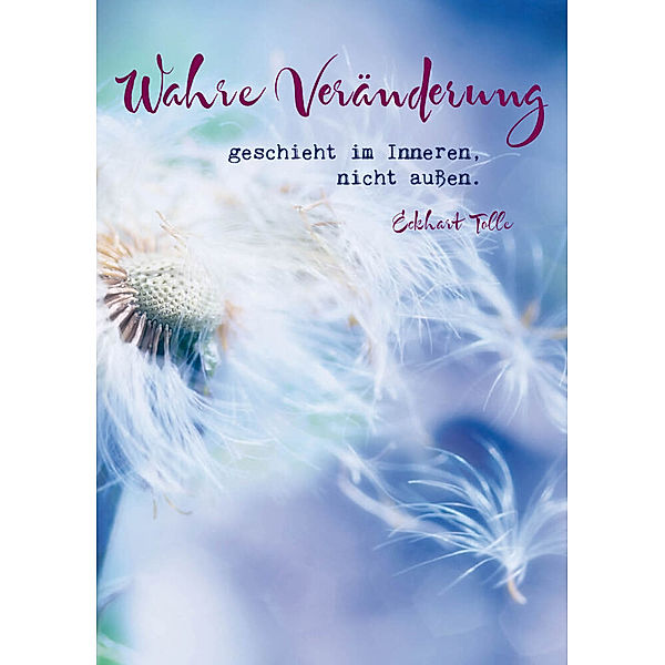 Eckhart Tolle Postkarten Wahre Veränderung, Eckhart Tolle