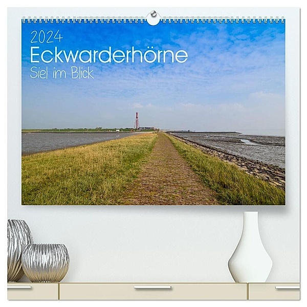 Eckwarderhörne - Siel im Blick 2024 (hochwertiger Premium Wandkalender 2024 DIN A2 quer), Kunstdruck in Hochglanz, Christian Lindau