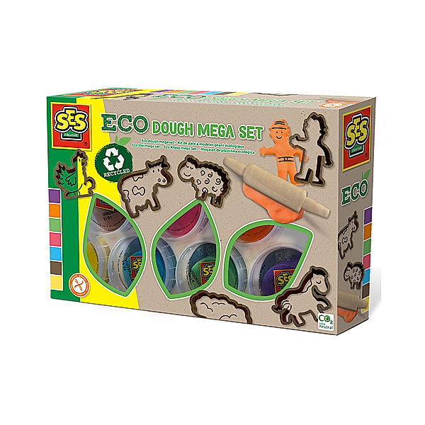 SES Creative Eco-Knete Mega Set mit Werkzeug