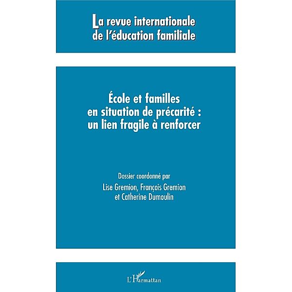 Ecole et familles en situation de précarité : un lien fragile à renforcer, Francis Veronique Francis