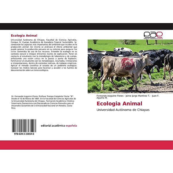 Ecologia Animal, Fernando Izaguirre Flores, Jaime Jorge Martínez T., Juan F. Aguirre M.