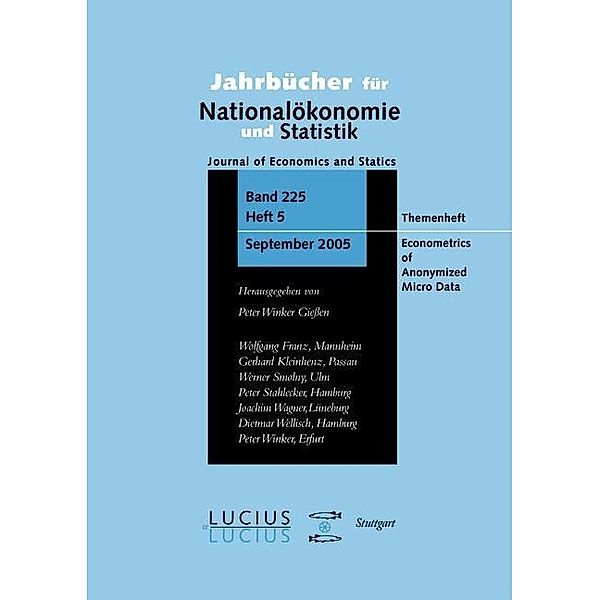 Econometrics of Anonymized Micro Data / Jahrbuch des Dokumentationsarchivs des österreichischen Widerstandes