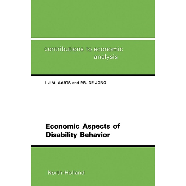 Economic Aspects of Disability Behavior, P. R. de Jong, J. M. Aarts