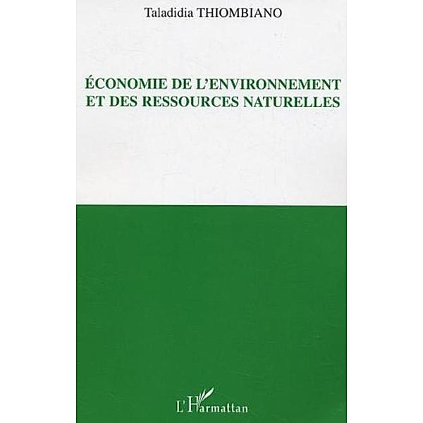 economie de l'environnement etdes resso / Hors-collection, Thiombiano Taladidia