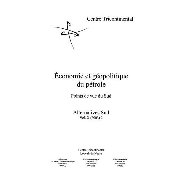 Economie et geopolitique du petrole / Hors-collection, Collectif