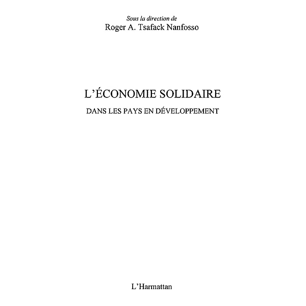 Economie solidaire dans pays developpeme / Hors-collection, Eugene Nyambal