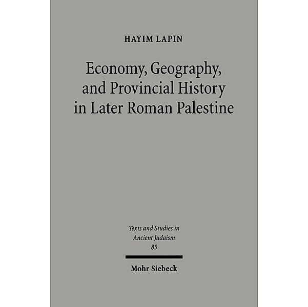 Economy, Geography, and Provincial History in Later Roman Palestine, Hayim Lapin