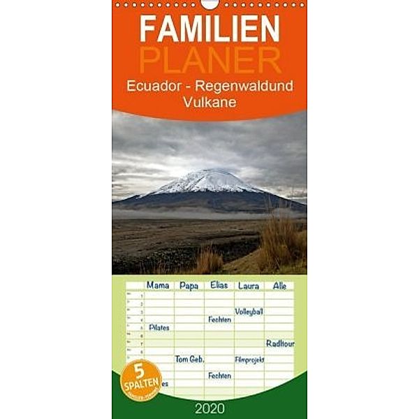 Ecuador - Regenwald und Vulkane - Familienplaner hoch (Wandkalender 2020 , 21 cm x 45 cm, hoch)