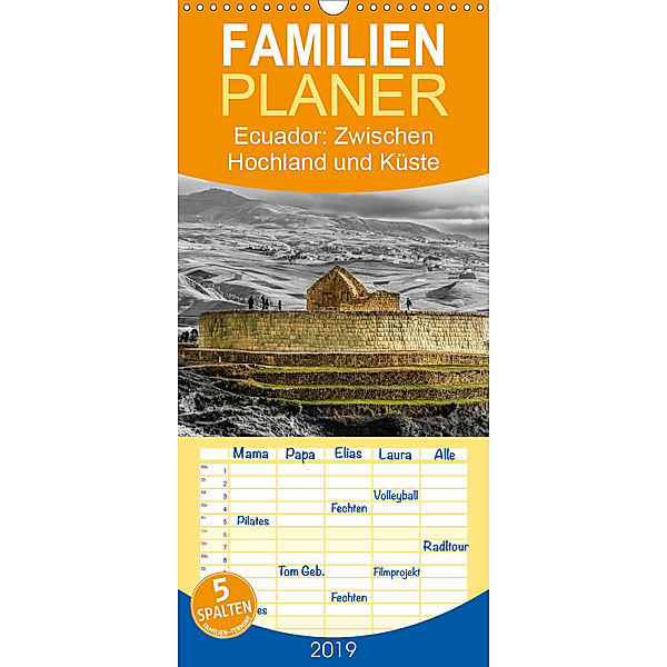 Ecuador: Zwischen Hochland und Küste - Familienplaner hoch (Wandkalender 2019 , 21 cm x 45 cm, hoch), Uwe Bergwitz