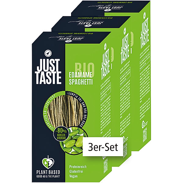 Edamame Spaghetti Bio von Just Taste, 3 Stück (3 x 250 g)