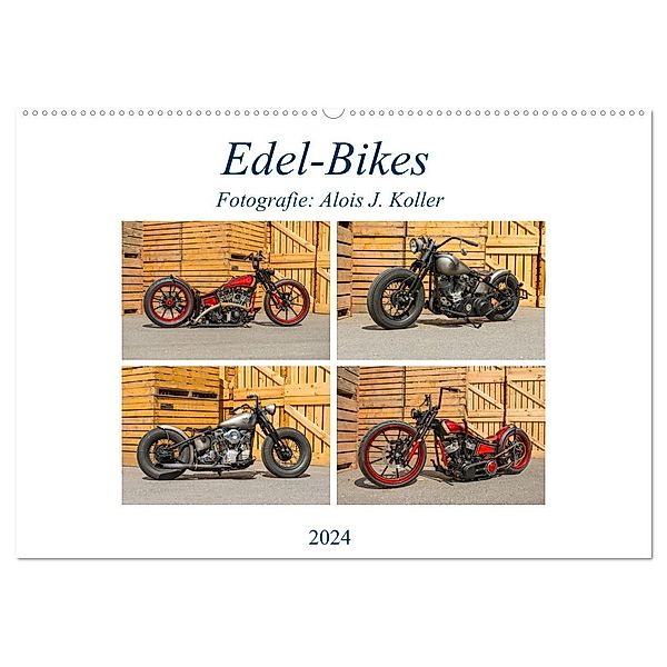 Edel-Bikes 2024 (Wandkalender 2024 DIN A2 quer), CALVENDO Monatskalender, Alois J. Koller