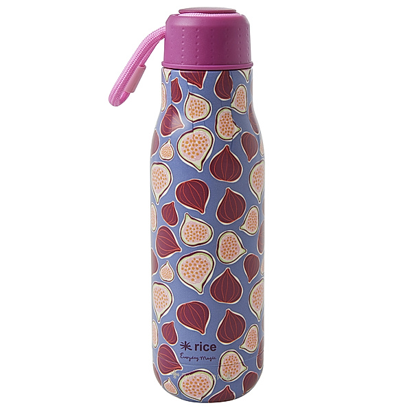 rice Edelstahl-Thermoflasche FIGS IN LOVE (500ml) in purple