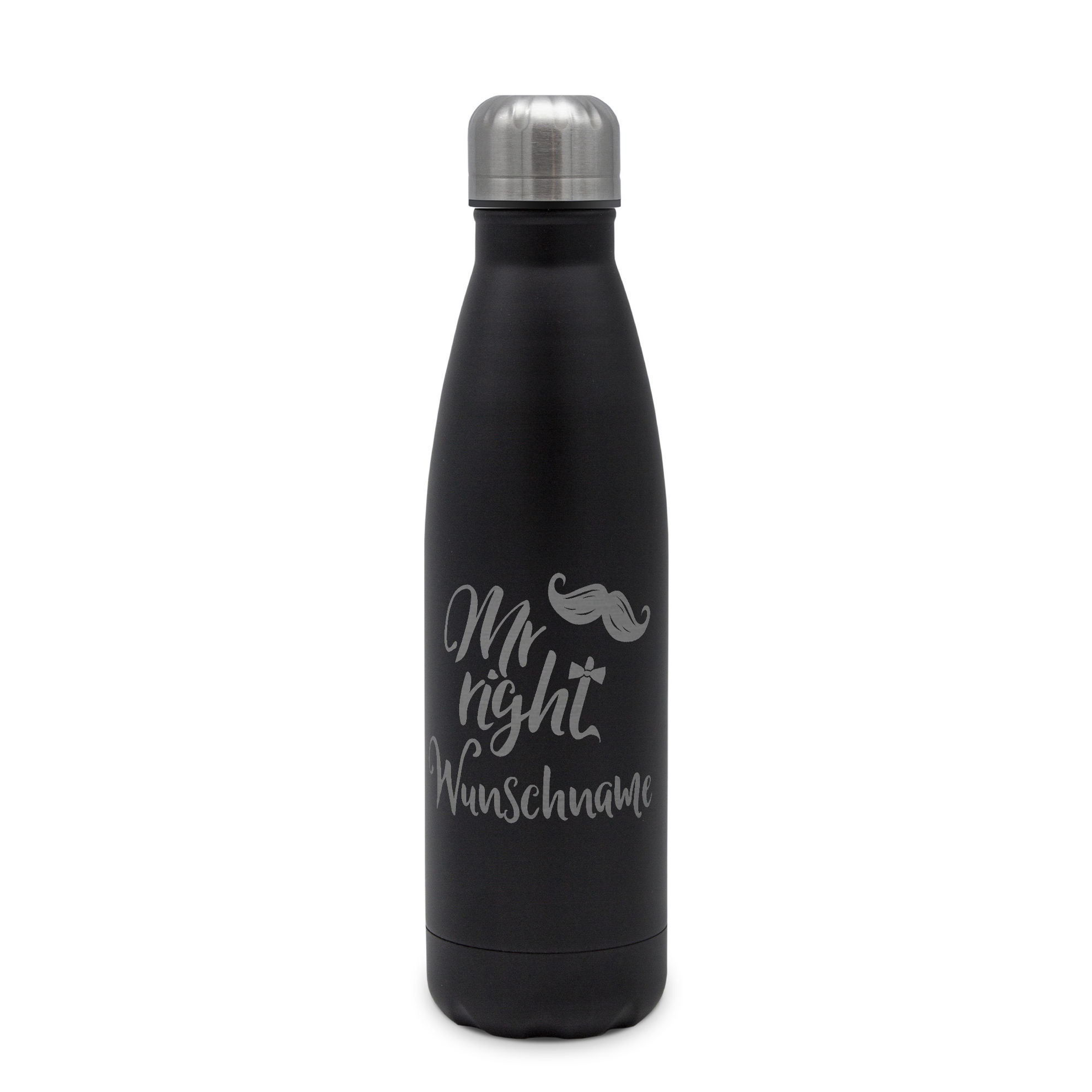Edelstahl-Trinkflasche mit Namen, 500 ml, schwarz Motiv: Mr. Right |  Weltbild.de