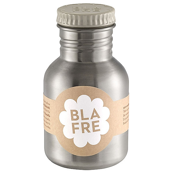 Blafre Edelstahl-Trinkflasche RETRO 0,3l in silber/grau