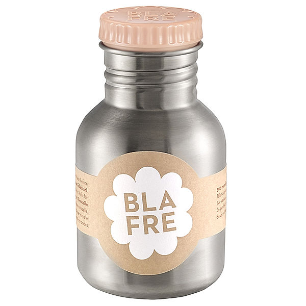 Blafre Edelstahl-Trinkflasche RETRO 0,3l in silber/pfirsich