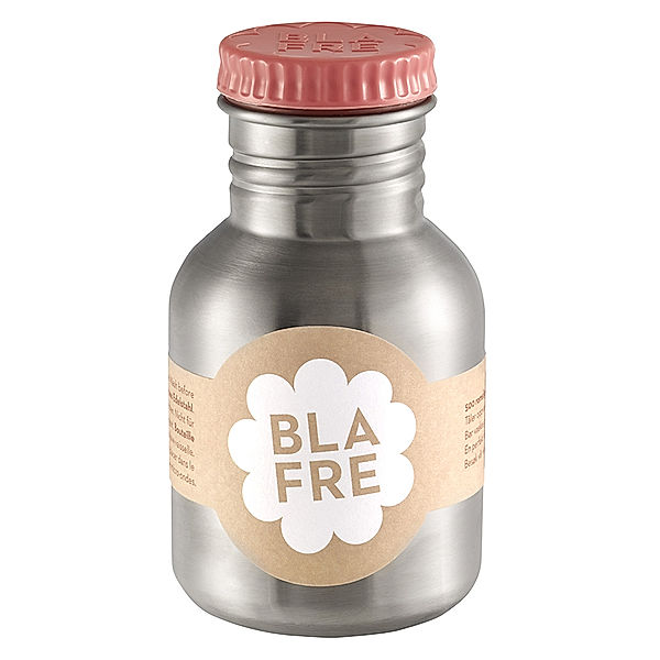 Blafre Edelstahl-Trinkflasche RETRO 0,3l in silber/rosa