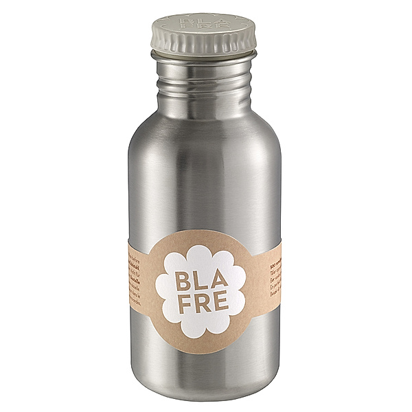 Blafre Edelstahl-Trinkflasche RETRO 0,5l in silber/grau