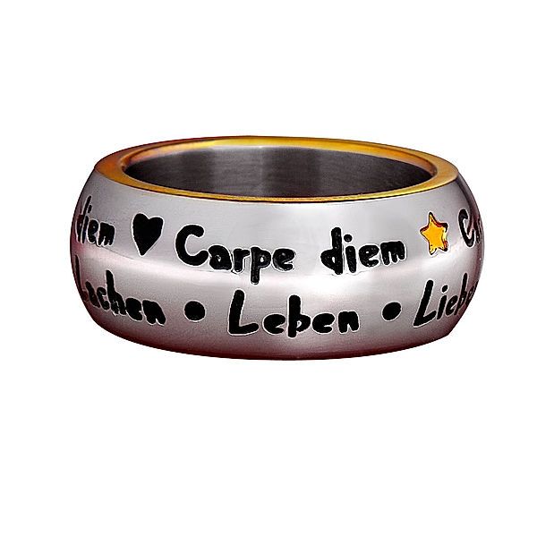 Edelstahlring Carpe Diem (Gr.: 21)